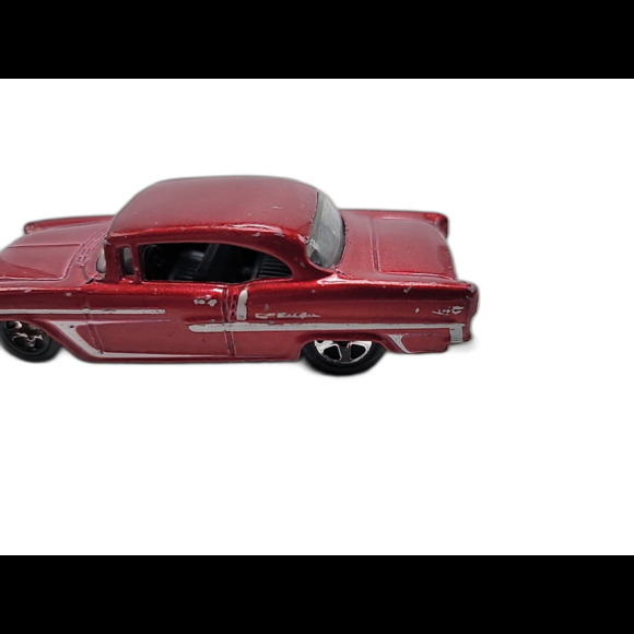 Hot Wheels  Chevy Bel Air 1/5 '55 CHEVY Dark Red w/Chrome Sp Wheels Car - Picture 2 of 16